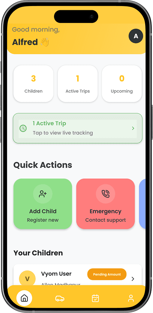 Multi-child dashboard screen